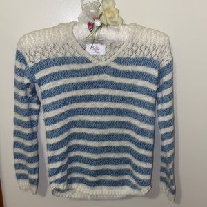 Girls Justice striped hooded sweater